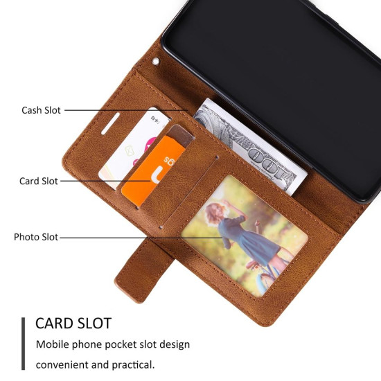 For Samsung Galaxy S24+ 5G Skin Feel Splicing Leather Phone Case(Brown)