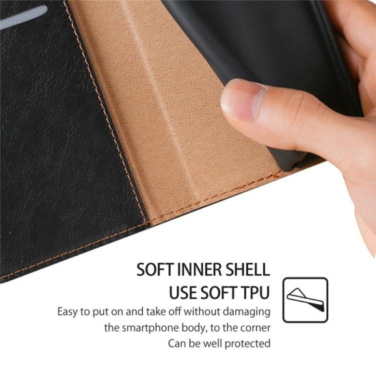 For Samsung Galaxy S24+ 5G Gloss Oil Solid Color Magnetic Leather Phone Case(Black)