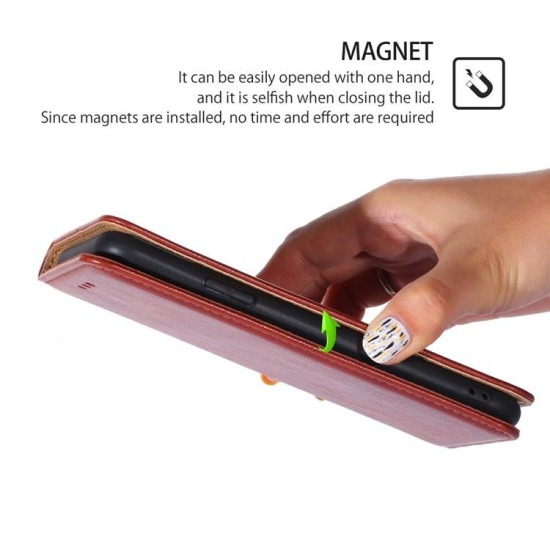 For Samsung Galaxy S24+ 5G Gloss Oil Solid Color Magnetic Leather Phone Case(Brown)