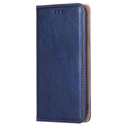 For Samsung Galaxy S24+ 5G Gloss Oil Solid Color Magnetic Leather Phone Case(Blue)