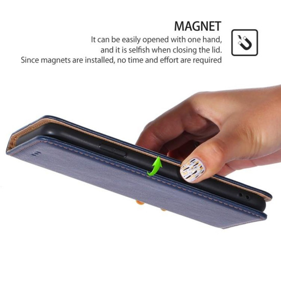 For Samsung Galaxy S24+ 5G Gloss Oil Solid Color Magnetic Leather Phone Case(Blue)