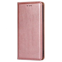 For Samsung Galaxy S24+ 5G Gloss Oil Solid Color Magnetic Leather Phone Case(Rose Gold)