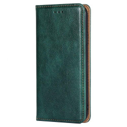 For Samsung Galaxy S24+ 5G Gloss Oil Solid Color Magnetic Leather Phone Case(Green)