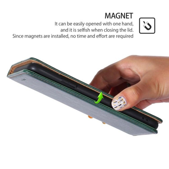 For Samsung Galaxy S24+ 5G Gloss Oil Solid Color Magnetic Leather Phone Case(Green)