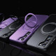 For Samsung Galaxy S23 5G 360 Rotating MagSafe Magnetic Skin Feel Phone Case(Purple)