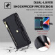 For Samsung Galaxy S24+ 5G Sheep Texture Cross-body Zipper Wallet Leather Phone Case(Black)