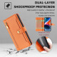 For Samsung Galaxy S24+ 5G Sheep Texture Cross-body Zipper Wallet Leather Phone Case(Orange)