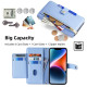 For Samsung Galaxy S24+ 5G Sheep Texture Cross-body Zipper Wallet Leather Phone Case(Blue)