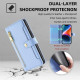 For Samsung Galaxy S24+ 5G Sheep Texture Cross-body Zipper Wallet Leather Phone Case(Blue)