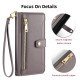 For Samsung Galaxy S24+ 5G Sheep Texture Cross-body Zipper Wallet Leather Phone Case(Grey)
