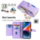 For Samsung Galaxy S24+ 5G Sheep Texture Cross-body Zipper Wallet Leather Phone Case(Purple)