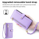 For Samsung Galaxy S24+ 5G Sheep Texture Cross-body Zipper Wallet Leather Phone Case(Purple)