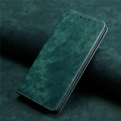 For Samsung Galaxy S24+ 5G RFID Anti-theft Brush Magnetic Leather Phone Case(Green)