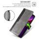For Samsung Galaxy S24+ 5G Contrast Color Side Buckle Leather Phone Case(Black + Grey)