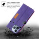 For Samsung Galaxy S24+ 5G Contrast Color Side Buckle Leather Phone Case(Purple + Rose Red)