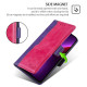 For Samsung Galaxy S24+ 5G Contrast Color Side Buckle Leather Phone Case(Purple + Rose Red)