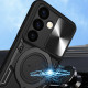 For Samsung Galaxy S24+ 5G CD Texture Sliding Camshield Magnetic Holder Phone Case(Black)