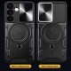 For Samsung Galaxy S24+ 5G CD Texture Sliding Camshield Magnetic Holder Phone Case(Black)