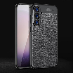For Samsung Galaxy S24+ 5G Litchi Texture Shockproof TPU Phone Case(Black)