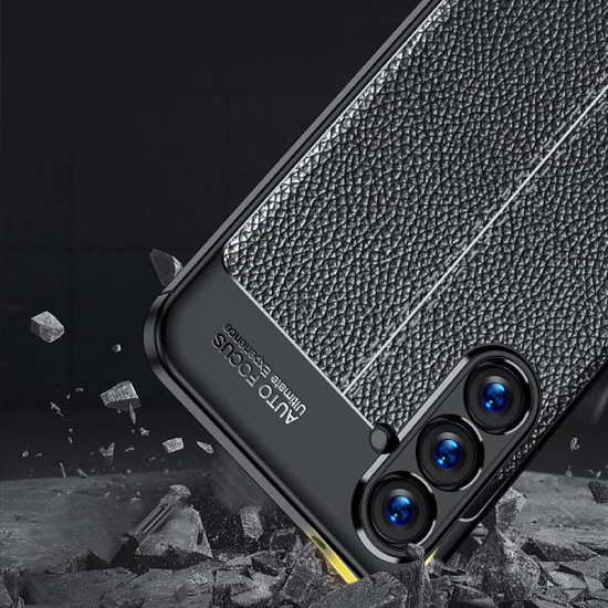 For Samsung Galaxy S24+ 5G Litchi Texture Shockproof TPU Phone Case(Blue)