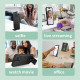 For Samsung Galaxy S24+ 5G Stereoscopic Holder Sliding Camshield Phone Case(Black)