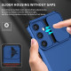 For Samsung Galaxy S24+ 5G Stereoscopic Holder Sliding Camshield Phone Case(Blue)