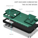 For Samsung Galaxy S24+ 5G Stereoscopic Holder Sliding Camshield Phone Case(Green)
