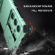 For Samsung Galaxy S24+ 5G Stereoscopic Holder Sliding Camshield Phone Case(Light Green)