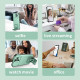 For Samsung Galaxy S24+ 5G Stereoscopic Holder Sliding Camshield Phone Case(Light Green)