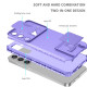 For Samsung Galaxy S24+ 5G Stereoscopic Holder Sliding Camshield Phone Case(Purple)