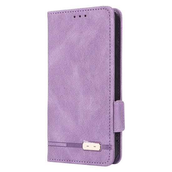 For Samsung Galaxy S24+ 5G Magnetic Clasp Leather Phone Case(Purple)