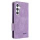 For Samsung Galaxy S24+ 5G Magnetic Clasp Leather Phone Case(Purple)