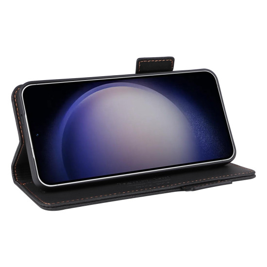 For Samsung Galaxy S24+ 5G Magnetic Clasp Leather Phone Case(Black)
