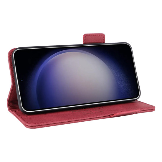 For Samsung Galaxy S24+ 5G Magnetic Clasp Leather Phone Case(Red)