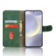 For Samsung Galaxy S24+ 5G Skin Feel Magnetic Flip Leather Phone Case(Green)