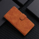 For Samsung Galaxy S24+ 5G Skin Feel Magnetic Flip Leather Phone Case(Brown)