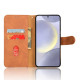 For Samsung Galaxy S24+ 5G Skin Feel Magnetic Flip Leather Phone Case(Brown)