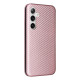 For Samsung Galaxy S24+ 5G Carbon Fiber Texture Flip Leather Phone Case(Pink)