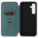 For Samsung Galaxy S24+ 5G Carbon Fiber Texture Flip Leather Phone Case(Green)
