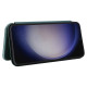 For Samsung Galaxy S24+ 5G Carbon Fiber Texture Flip Leather Phone Case(Green)