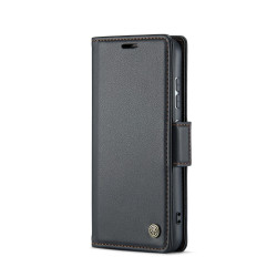 For Samsung Galaxy S24+ CaseMe 023 Butterfly Buckle Litchi Texture RFID Anti-theft Leather Phone Case(Black)