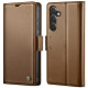 For Samsung Galaxy S24+ CaseMe 023 Butterfly Buckle Litchi Texture RFID Anti-theft Leather Phone Case(Brown)