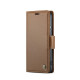 For Samsung Galaxy S24+ CaseMe 023 Butterfly Buckle Litchi Texture RFID Anti-theft Leather Phone Case(Brown)