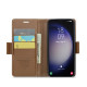For Samsung Galaxy S24+ CaseMe 023 Butterfly Buckle Litchi Texture RFID Anti-theft Leather Phone Case(Brown)