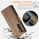 For Samsung Galaxy S24+ CaseMe 023 Butterfly Buckle Litchi Texture RFID Anti-theft Leather Phone Case(Brown)