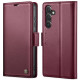 For Samsung Galaxy S24+ CaseMe 023 Butterfly Buckle Litchi Texture RFID Anti-theft Leather Phone Case(Wine Red)