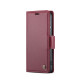 For Samsung Galaxy S24+ CaseMe 023 Butterfly Buckle Litchi Texture RFID Anti-theft Leather Phone Case(Wine Red)