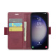 For Samsung Galaxy S24+ CaseMe 023 Butterfly Buckle Litchi Texture RFID Anti-theft Leather Phone Case(Wine Red)