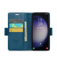 For Samsung Galaxy S24+ CaseMe 023 Butterfly Buckle Litchi Texture RFID Anti-theft Leather Phone Case(Blue)