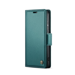 For Samsung Galaxy S24+ CaseMe 023 Butterfly Buckle Litchi Texture RFID Anti-theft Leather Phone Case(Pearly Blue)